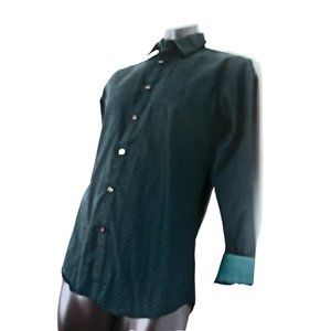 Van Huesen BLACK,GREEN,PURPLE, men's shirt S/P size 14/14.5/ 100%Cotton.